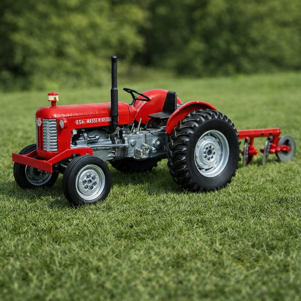 Massey Ferguson 65X + Arado 3 Bacias 1/14 (Controle Remoto)